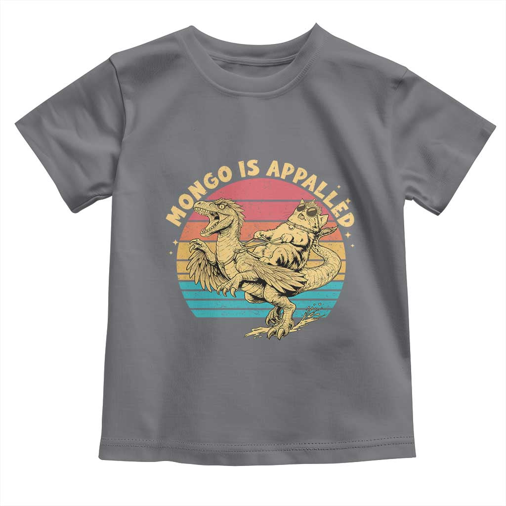 Mongo is Appalled Toddler T Shirt Vintage Princess Cat Riding Dinosaur TS14 Charcoal Print Your Wear
