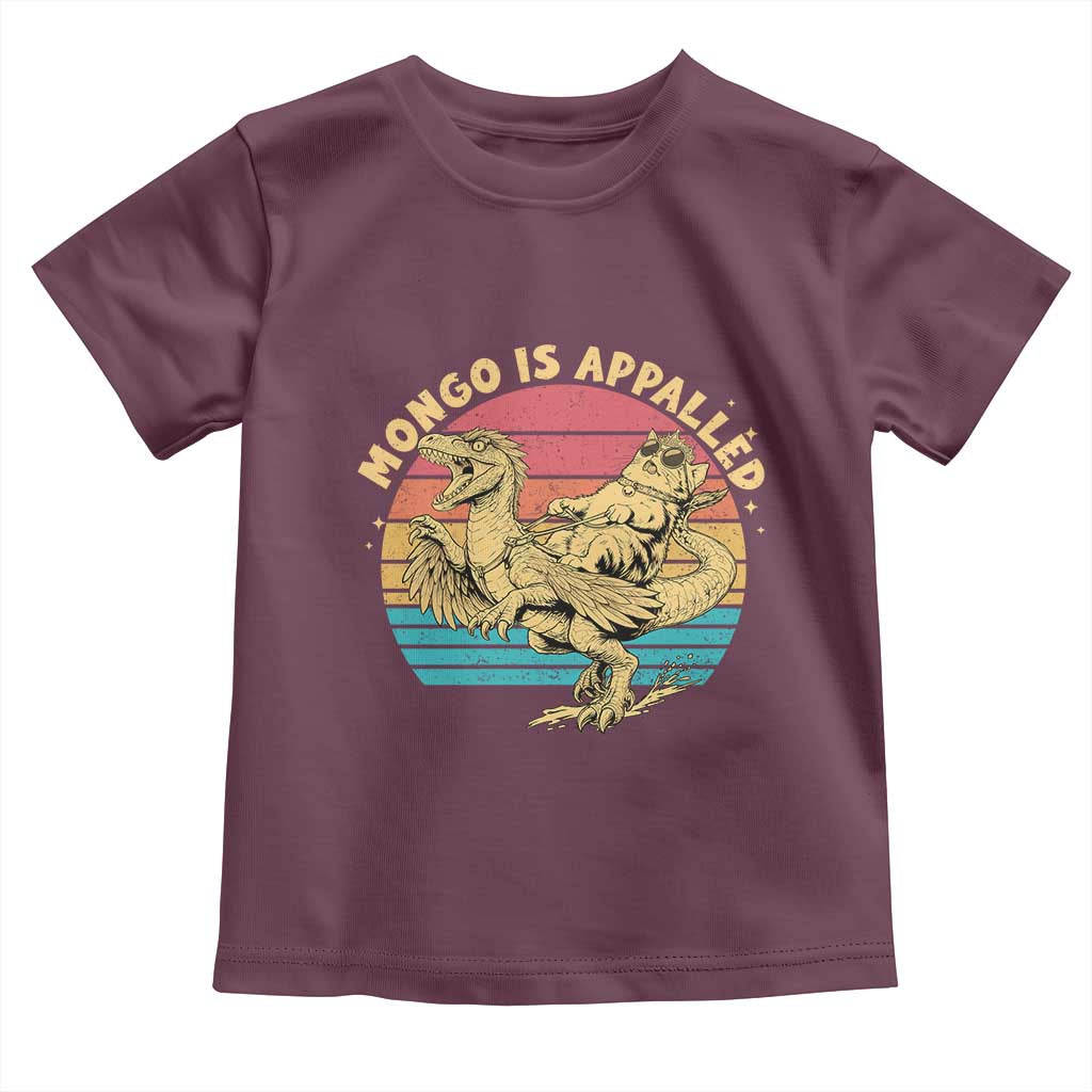 Mongo is Appalled Toddler T Shirt Vintage Princess Cat Riding Dinosaur TS14 Maroon Print Your Wear