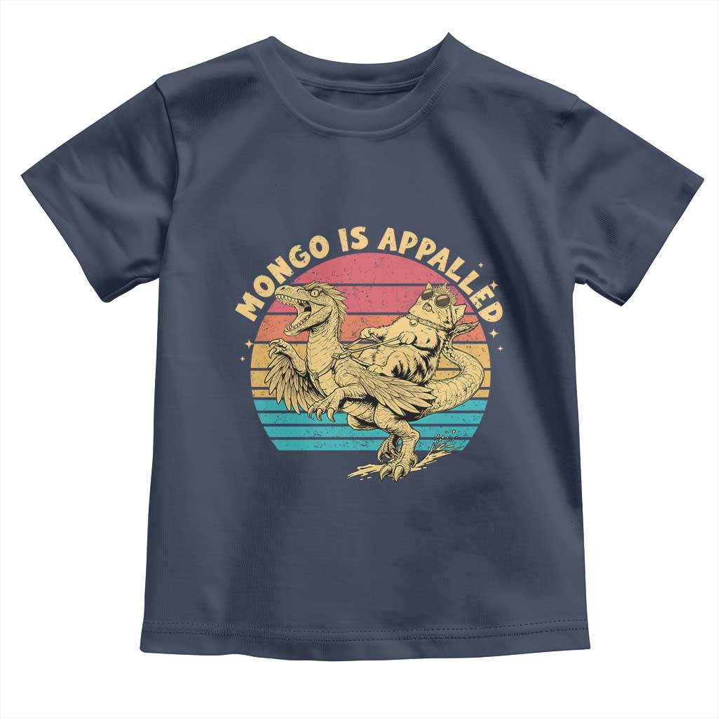 Mongo is Appalled Toddler T Shirt Vintage Princess Cat Riding Dinosaur TS14 Navy Print Your Wear