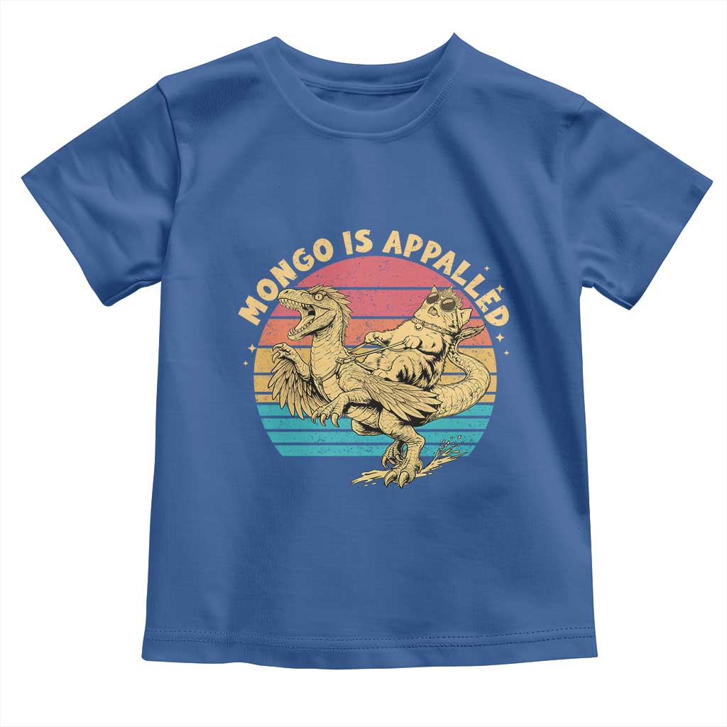 Mongo is Appalled Toddler T Shirt Vintage Princess Cat Riding Dinosaur TS14 Royal Blue Print Your Wear