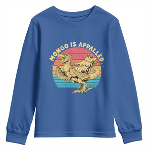 Mongo is Appalled Youth Sweatshirt Vintage Princess Cat Riding Dinosaur TS14 Royal Blue Print Your Wear