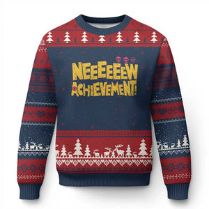 New Achievement Ugly Christmas Sweater Funny Sci-Fi Book Lover TS14 Navy Red Print Your Wear