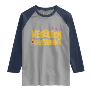 New Achievement Raglan Shirt Funny Sci-Fi Book Lover TS14 Sport Gray Navy Print Your Wear