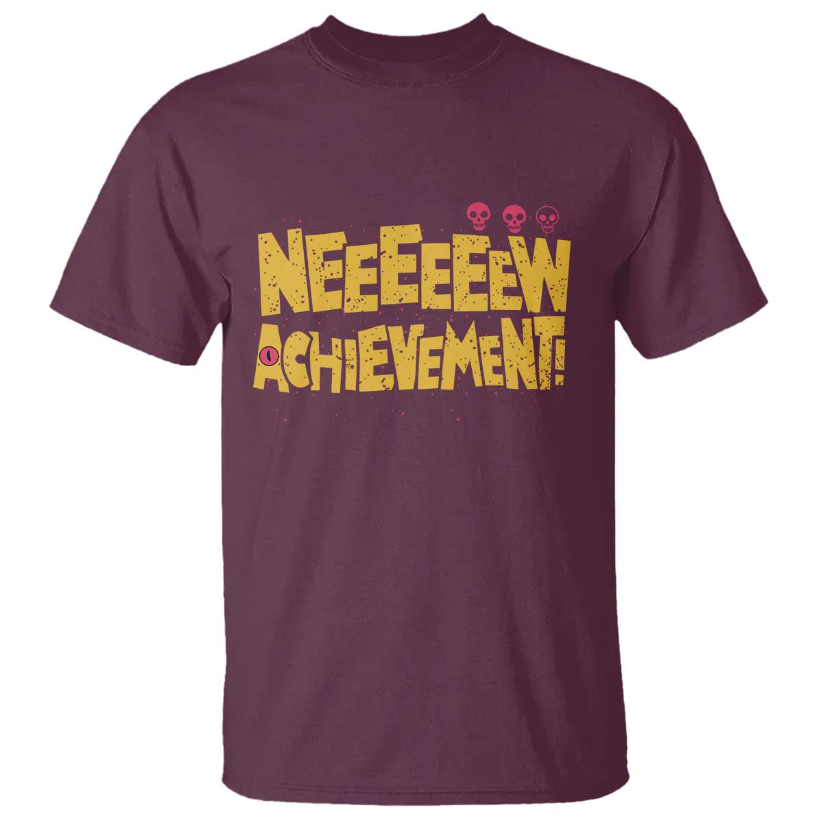 New Achievement T Shirt Funny Sci-Fi Book Lover TS14 Maroon Print Your Wear