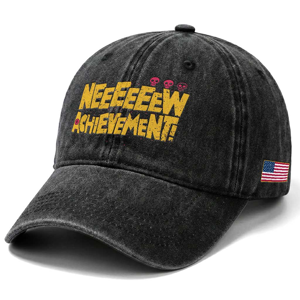 New Achievement Washed Cotton Baseball Cap Funny Sci-Fi Book Lover TS14 Print Your Wear