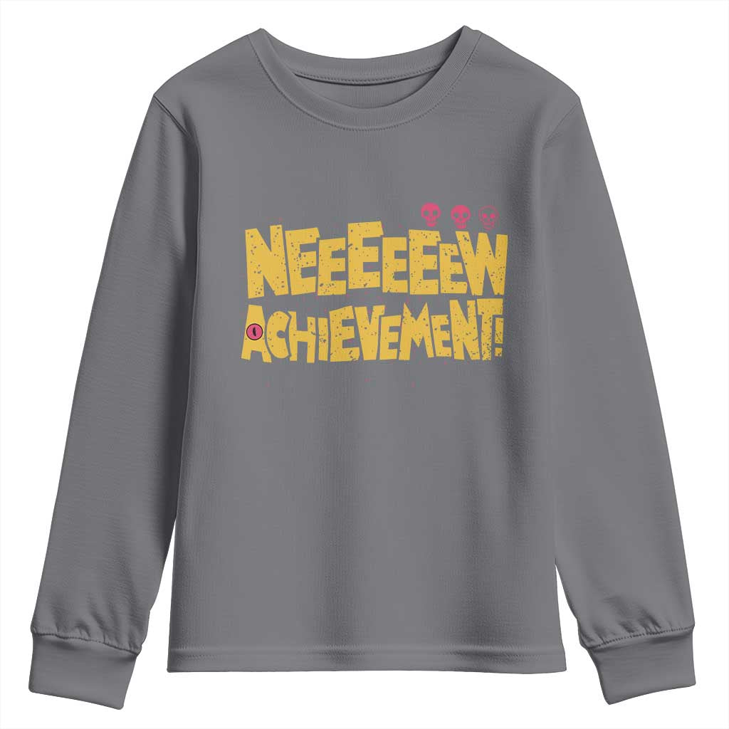 New Achievement Youth Sweatshirt Funny Sci-Fi Book Lover TS14 Charcoal Print Your Wear