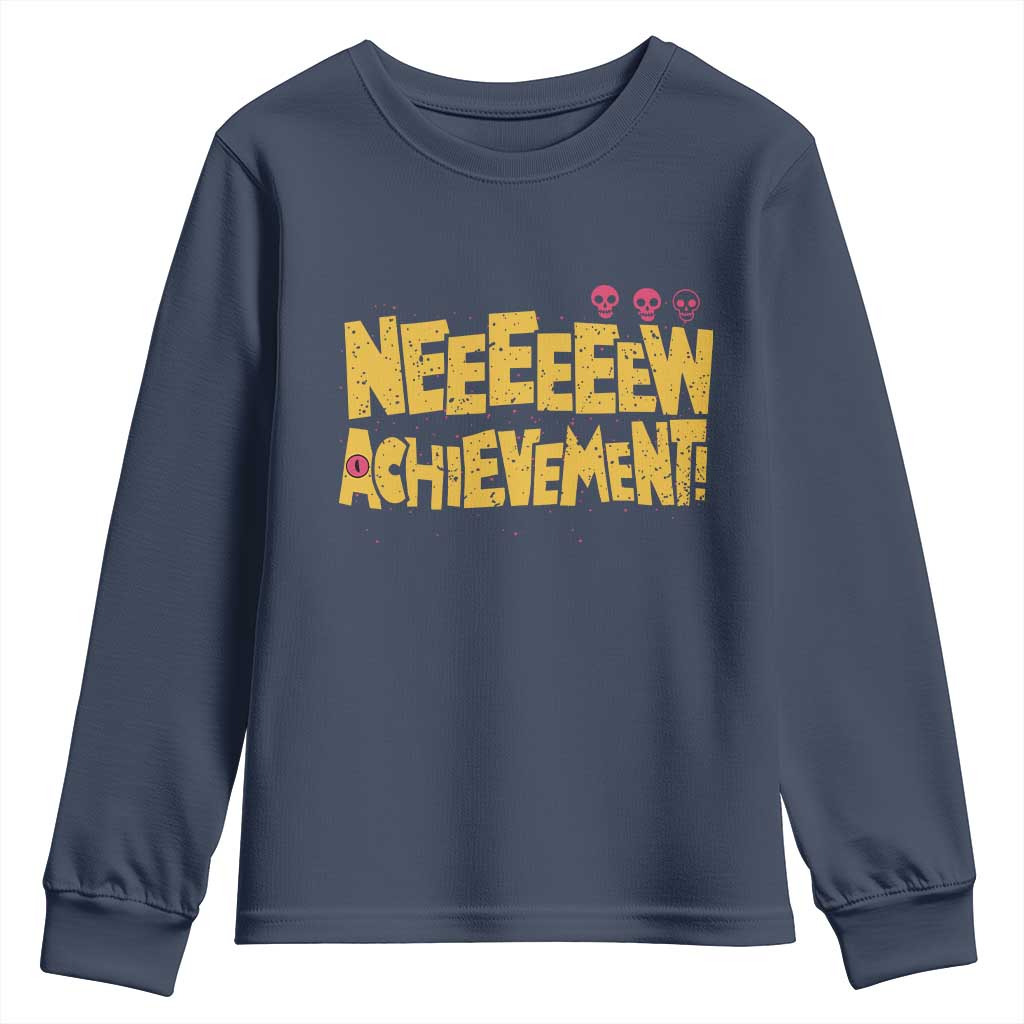 New Achievement Youth Sweatshirt Funny Sci-Fi Book Lover TS14 Navy Print Your Wear