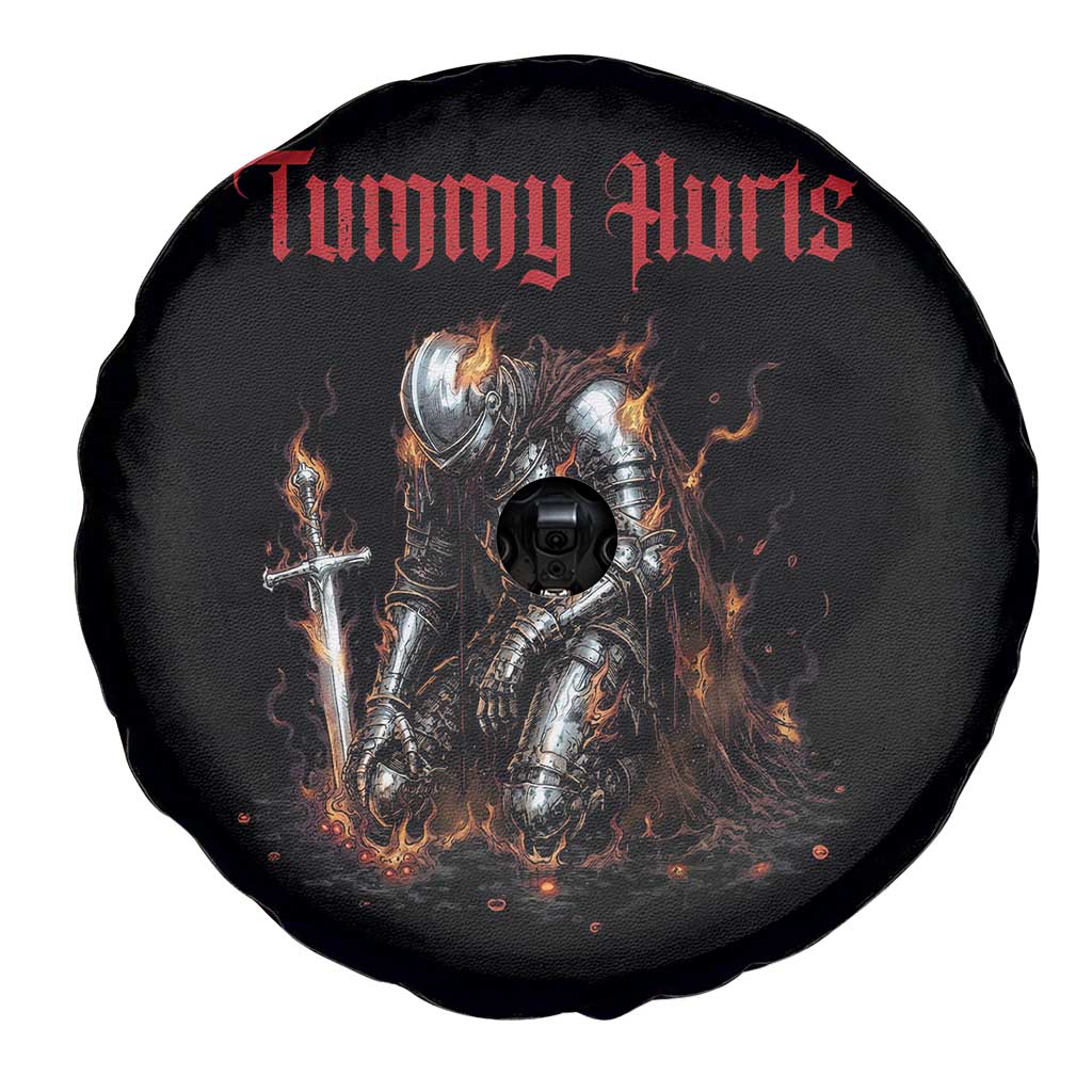 Tummy Hurts Spare Tire Cover Funny Medieval Knight Dark Humor TS14 Print Your Wear