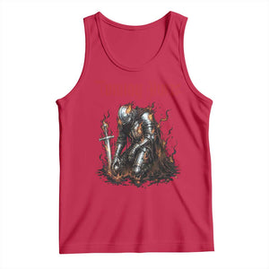 Tummy Hurts Tank Top Funny Medieval Knight Dark Humor