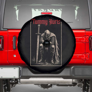 Tummy Hurts Spare Tire Cover Funny Medieval Knight Dark Meme TS14 Black Print Your Wear