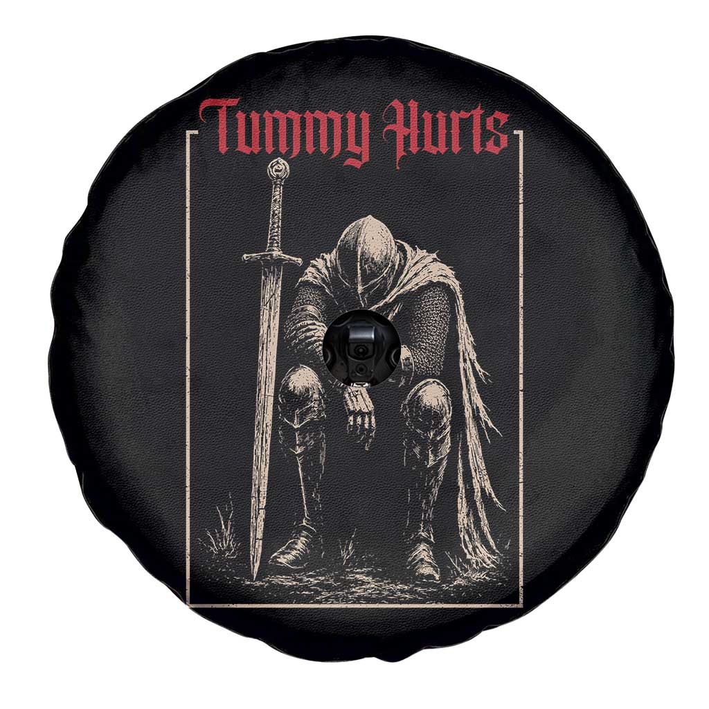 Tummy Hurts Spare Tire Cover Funny Medieval Knight Dark Meme TS14 Print Your Wear