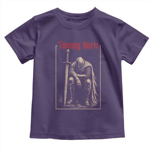 Tummy Hurts Toddler T Shirt Funny Medieval Knight Dark Meme TS14 Purple Print Your Wear