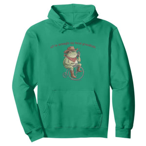 Off to Wrangle My Feral Grandkids Hoodie Funny Cowboy Frog Grandpa Western Meme
