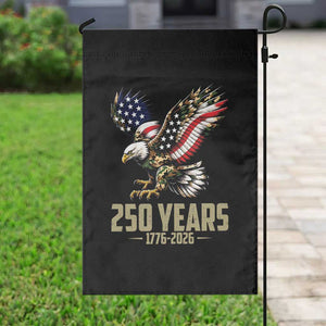 250 Years America Anniversary Garden Flag Military Eagle American Flag Camo