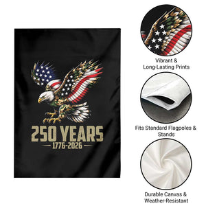250 Years America Anniversary Garden Flag Military Eagle American Flag Camo
