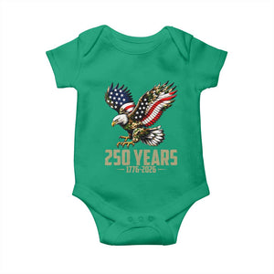250 Years America Anniversary Baby Onesie Military Eagle American Flag Camo