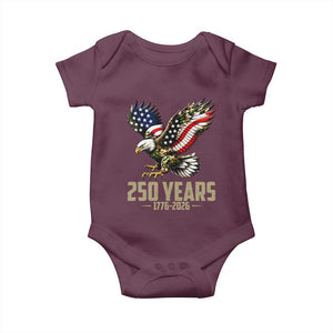 250 Years America Anniversary Baby Onesie Military Eagle American Flag Camo
