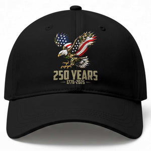 250 Years America Anniversary Baseball Cap Military Eagle American Flag Camo