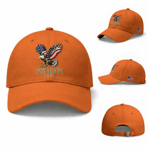 250 Years America Anniversary Baseball Cap Military Eagle American Flag Camo