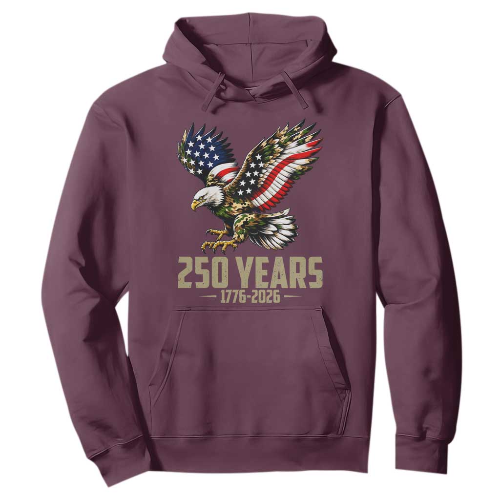 250 Years America Anniversary Hoodie Military Eagle American Flag Camo