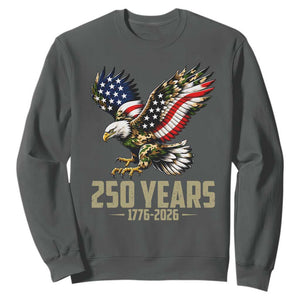 250 Years America Anniversary Sweatshirt Military Eagle American Flag Camo
