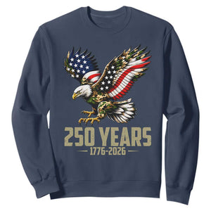 250 Years America Anniversary Sweatshirt Military Eagle American Flag Camo
