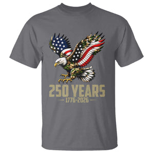 250 Years America Anniversary T Shirt Military Eagle American Flag Camo