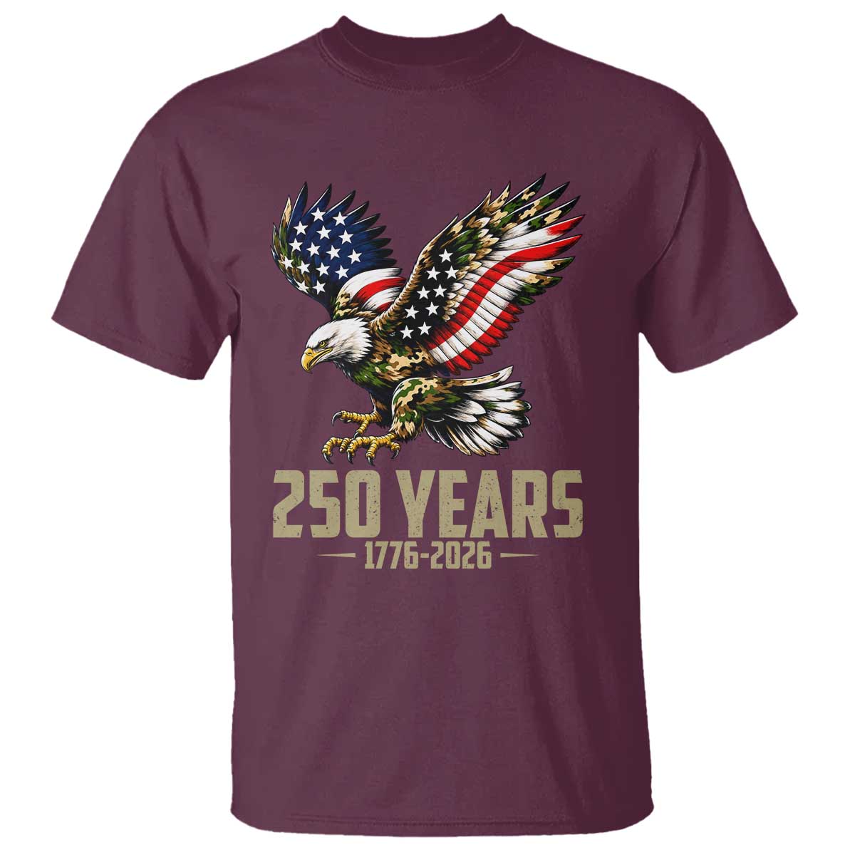 250 Years America Anniversary T Shirt Military Eagle American Flag Camo