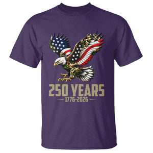 250 Years America Anniversary T Shirt Military Eagle American Flag Camo