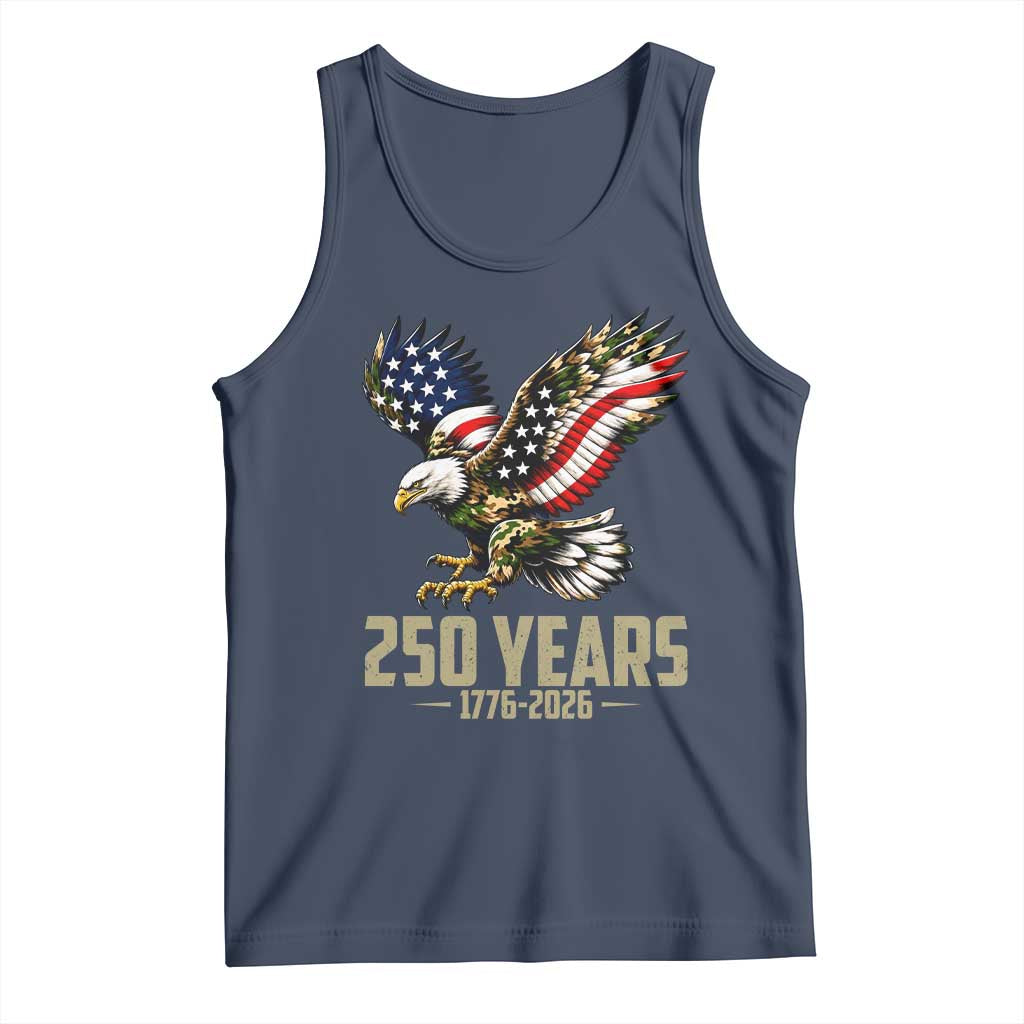 250 Years America Anniversary Tank Top Military Eagle American Flag Camo