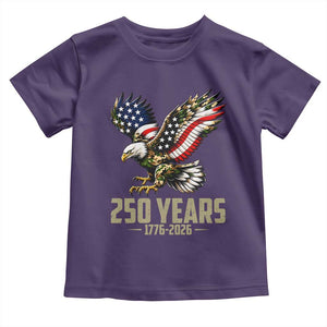 250 Years America Anniversary Toddler T Shirt Military Eagle American Flag Camo