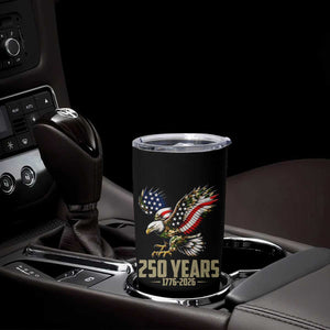 250 Years America Anniversary Tumbler Cup Military Eagle American Flag Camo
