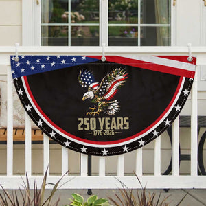 250 Years America Anniversary Patriotic Fan Flag Military Eagle American Flag Camo