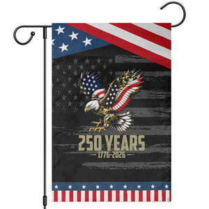 250 Years America Anniversary Patriotic Garden Flag Military Eagle American Flag Camo