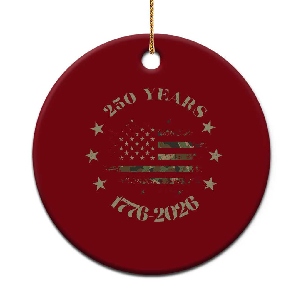 250 Years Anniversary Ceramic Ornament Camo American Flag Independence Day