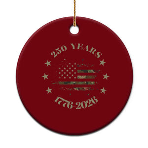 250 Years Anniversary Ceramic Ornament Camo American Flag Independence Day