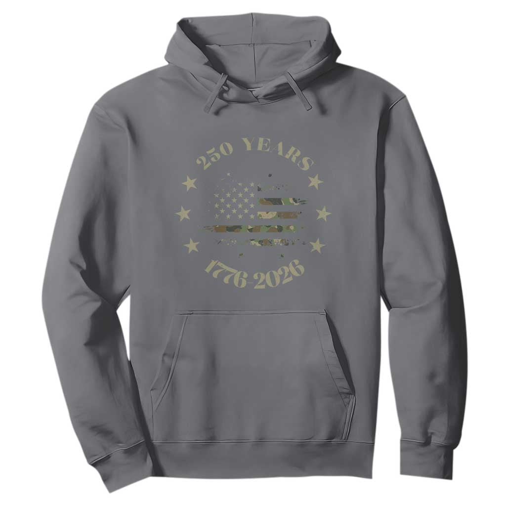 250 Years Anniversary Hoodie Camo American Flag Independence Day