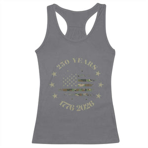 250 Years Anniversary Racerback Tank Top Camo American Flag Independence Day