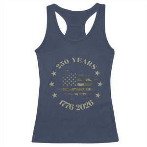 250 Years Anniversary Racerback Tank Top Camo American Flag Independence Day
