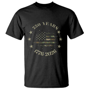 250 Years Anniversary T Shirt Camo American Flag Independence Day