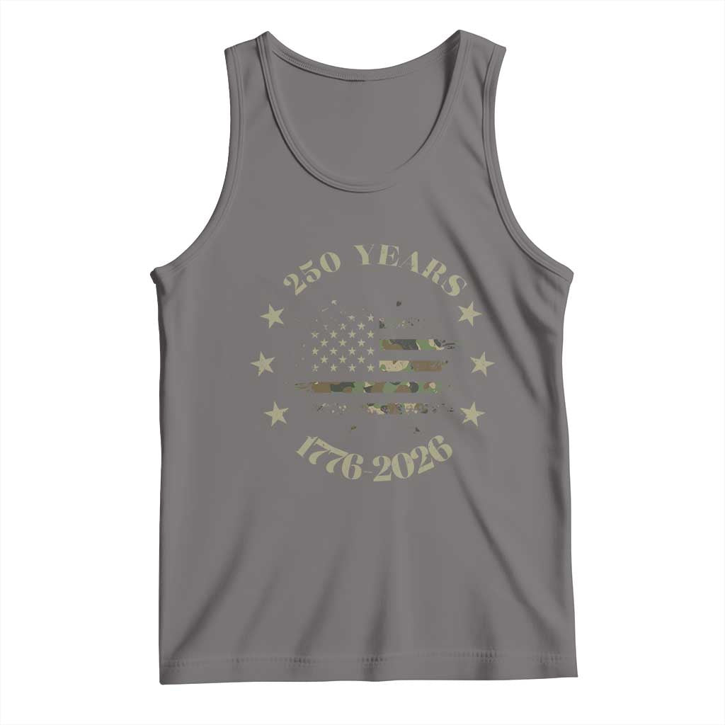 250 Years Anniversary Tank Top Camo American Flag Independence Day
