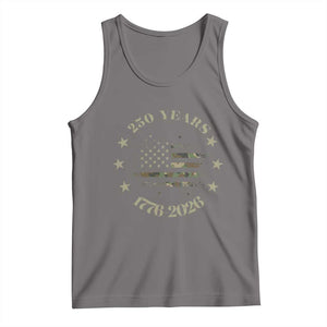 250 Years Anniversary Tank Top Camo American Flag Independence Day