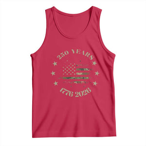 250 Years Anniversary Tank Top Camo American Flag Independence Day