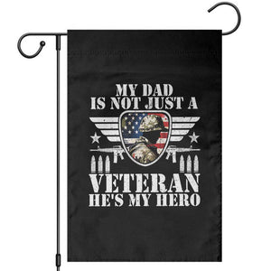 Military Family Veteran Support Garden Flag My Papa US Veteran My Hero