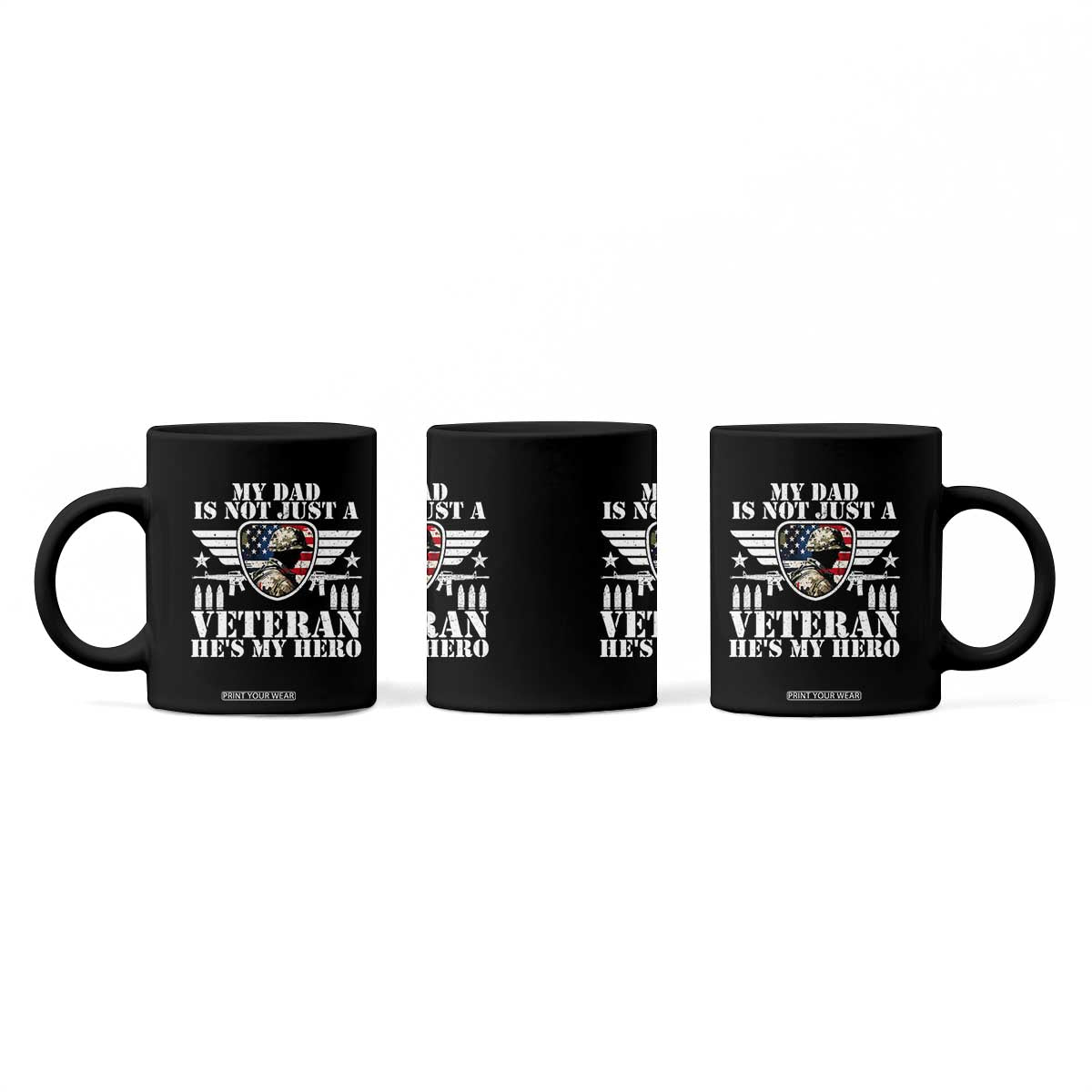 Military Family Veteran Support Coffee Mug My Papa US Veteran My Hero