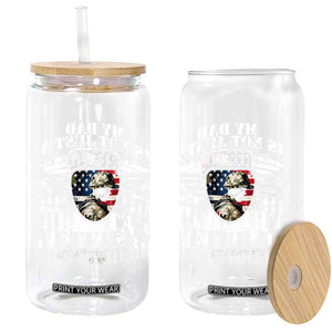 Military Family Veteran Support Glass Can My Papa US Veteran My Hero