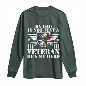 Military Family Veteran Support Long Sleeve Shirt My Papa US Veteran My Hero