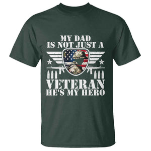 Military Family Veteran Support T Shirt My Papa US Veteran My Hero