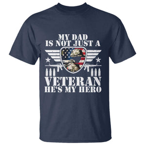 Military Family Veteran Support T Shirt My Papa US Veteran My Hero