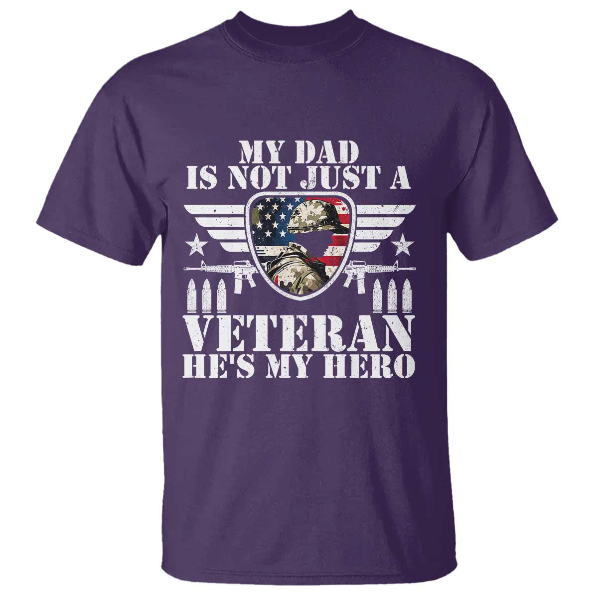 Military Family Veteran Support T Shirt My Papa US Veteran My Hero
